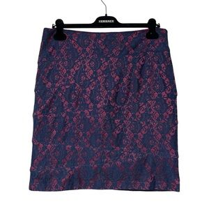 LAPIS Floral Lace Skirt